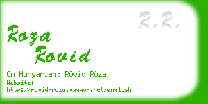 roza rovid business card