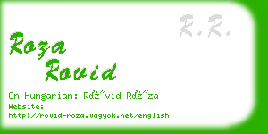 roza rovid business card